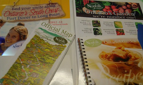Brochures, maps and recipe books from Norfolk County