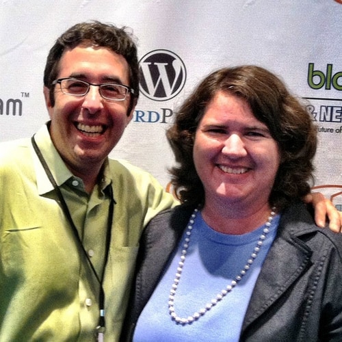 Barry Moltz and Becky McCray. Photo by Bob Dunn. 