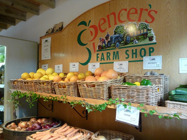 Photo by Carol on Flickr, of Spencers Farm Shop, Wickham Fruit Farm, Wickham St Pauls, Essex.