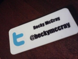 Twitter nametag