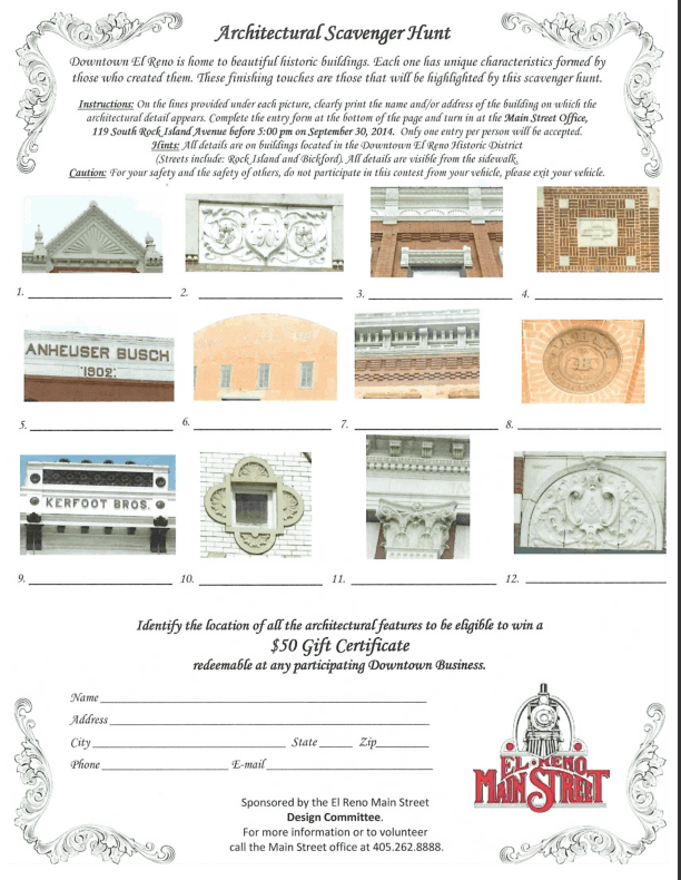 Architectural scavenger hunt