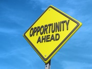Yield sign with "Opportunity Ahead"