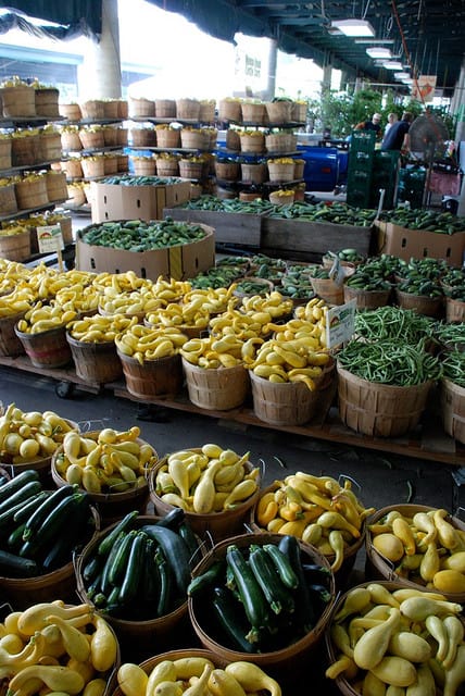 Baskets at Nashville Farmers Market by Rex Hammock