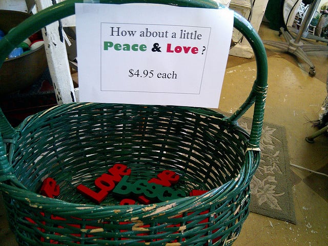Basket of peace and love. Photo by Bob Ryskamp on Flickr.
