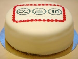 CC 10 birthday cake. Photo CC by Kristina Alexanderson