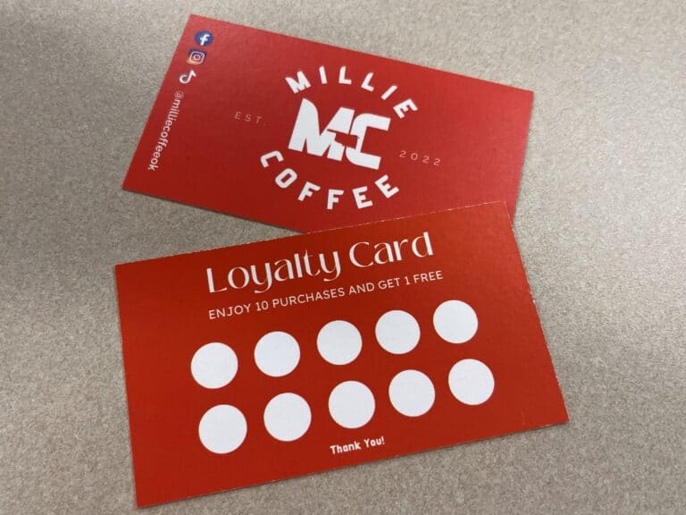 A loyalty card from Millie Coffee