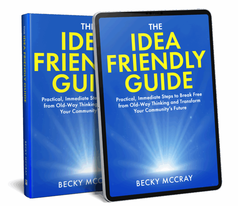 Covers of the Idea Friendly Guide as ebook and paperback