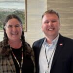 Becky McCray and Jason Duff smile for the camera